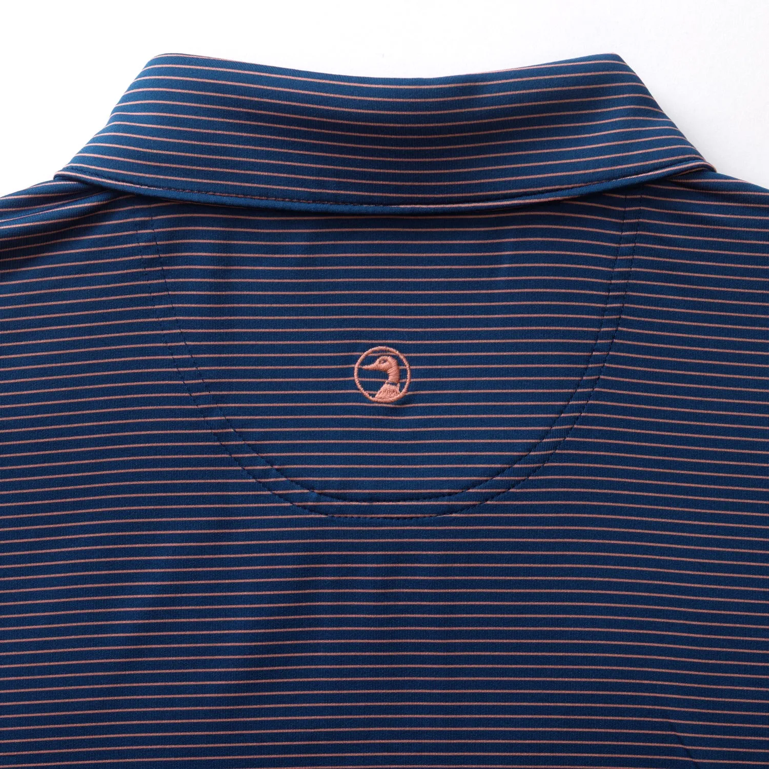 Long Drive Performance Polo - Whit Stripe - Navy Peony sold by Duck Head product image thumbnail 5