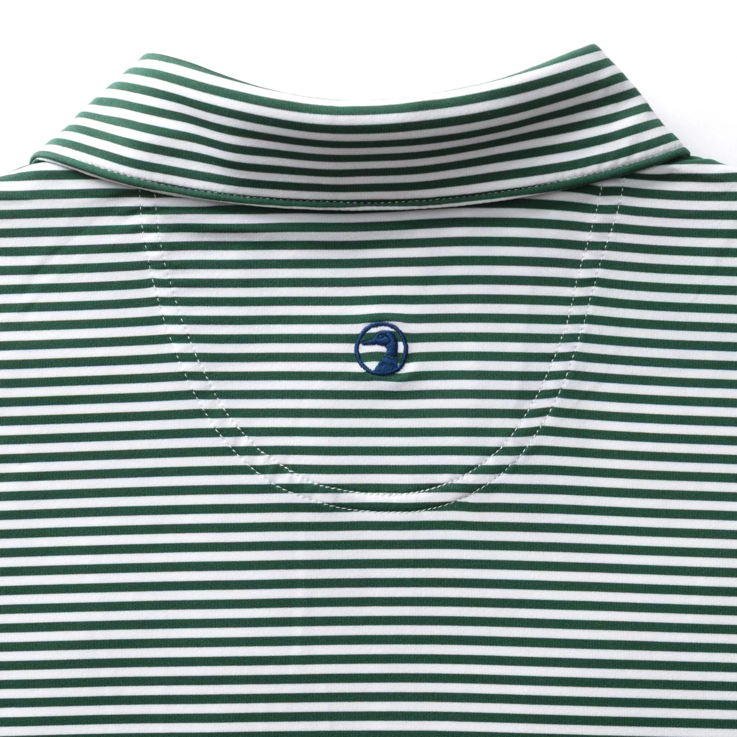 Long Drive Performance Polo - Kirk Stripe - Hunter Green sold by Duck Head product image thumbnail 5