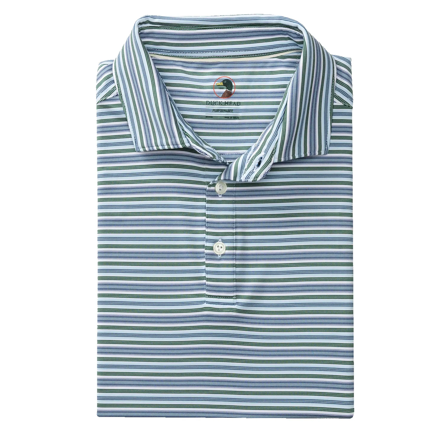 Long Drive Performance Polo - Caro Stripe - Hunter Green sold by Duck Head product image thumbnail 3