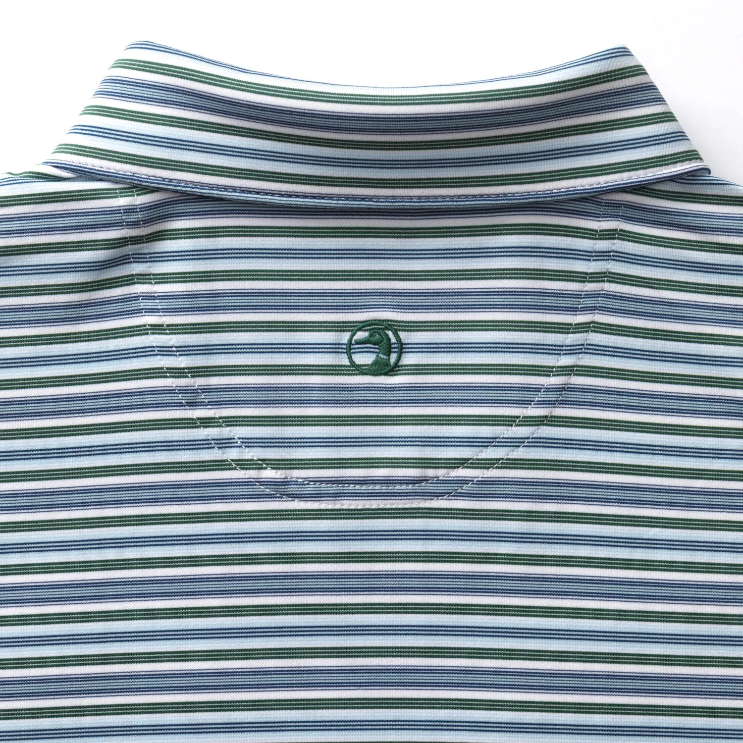 Long Drive Performance Polo - Caro Stripe - Hunter Green sold by Duck Head product image thumbnail 5