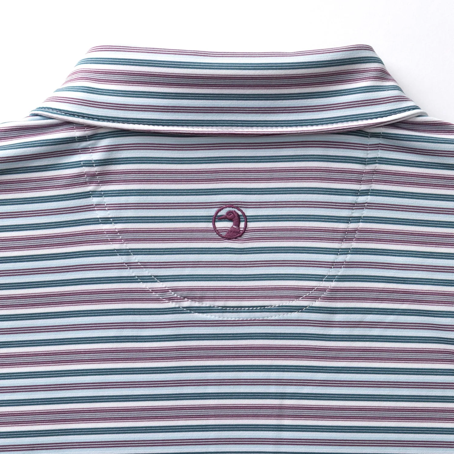 Long Drive Performance Polo - Caro Stripe - Aubergine sold by Duck Head product image thumbnail 5