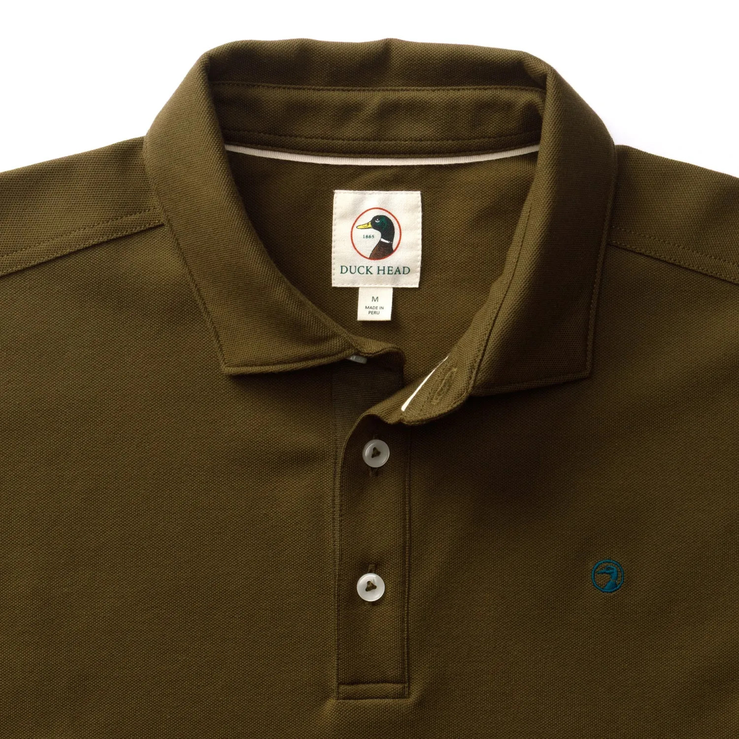 Hanover Pima Cotton Pique Polo - Dark Olive sold by Duck Head product image thumbnail 3
