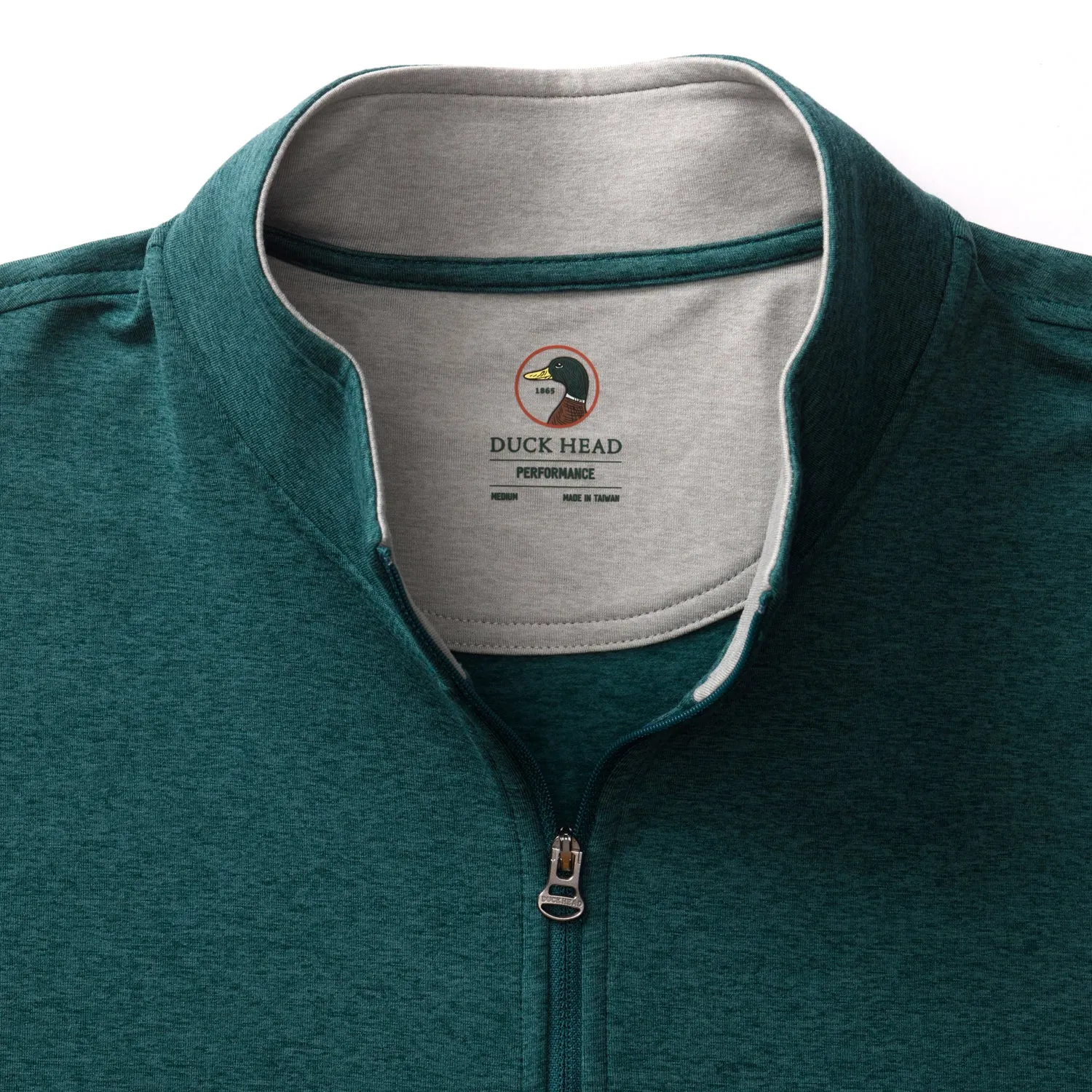 Long Drive Performance 1/4 Zip Pullover - Midnight Teal Heather sold by Duck Head product image thumbnail 4