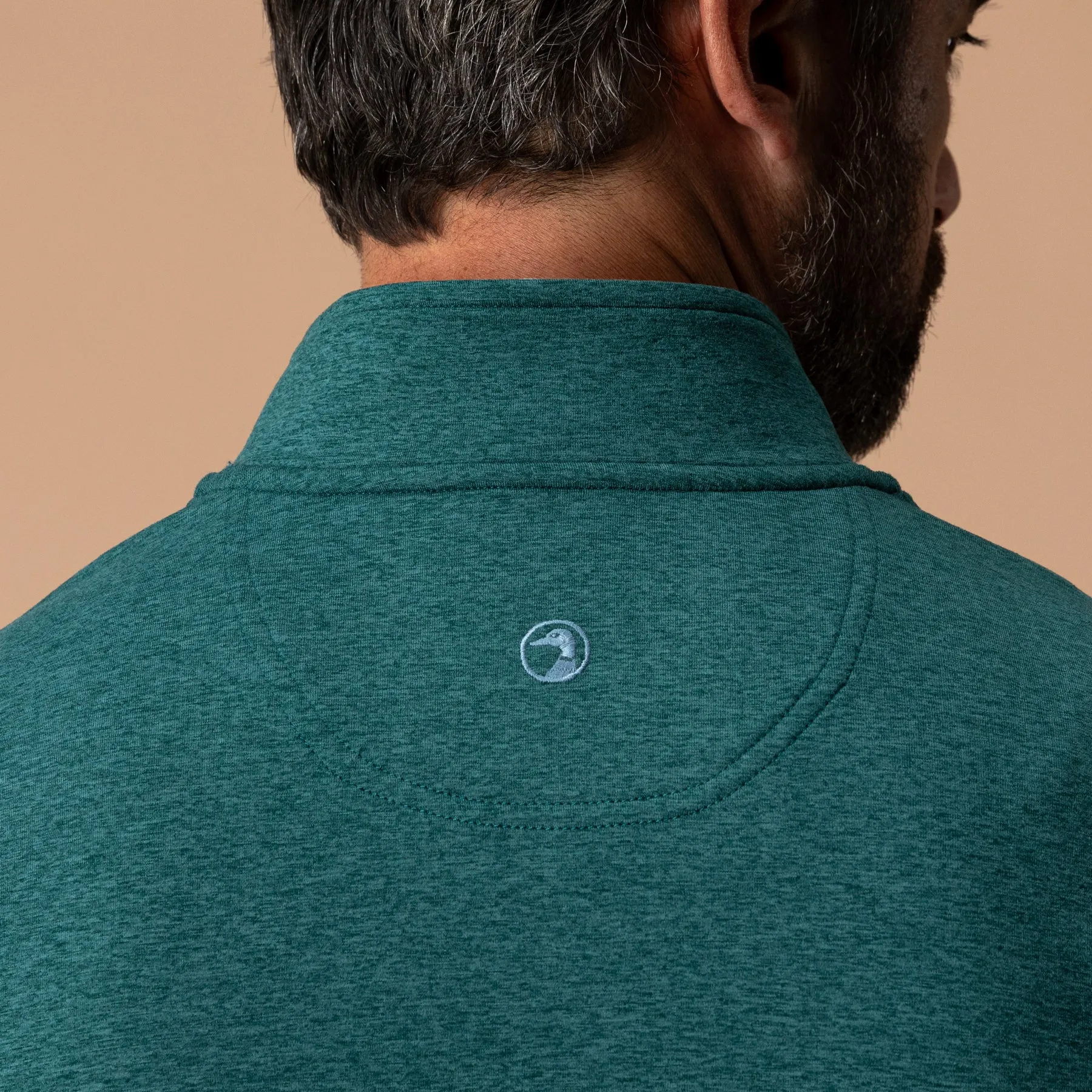 Long Drive Performance 1/4 Zip Pullover - Midnight Teal Heather sold by Duck Head product image thumbnail 2