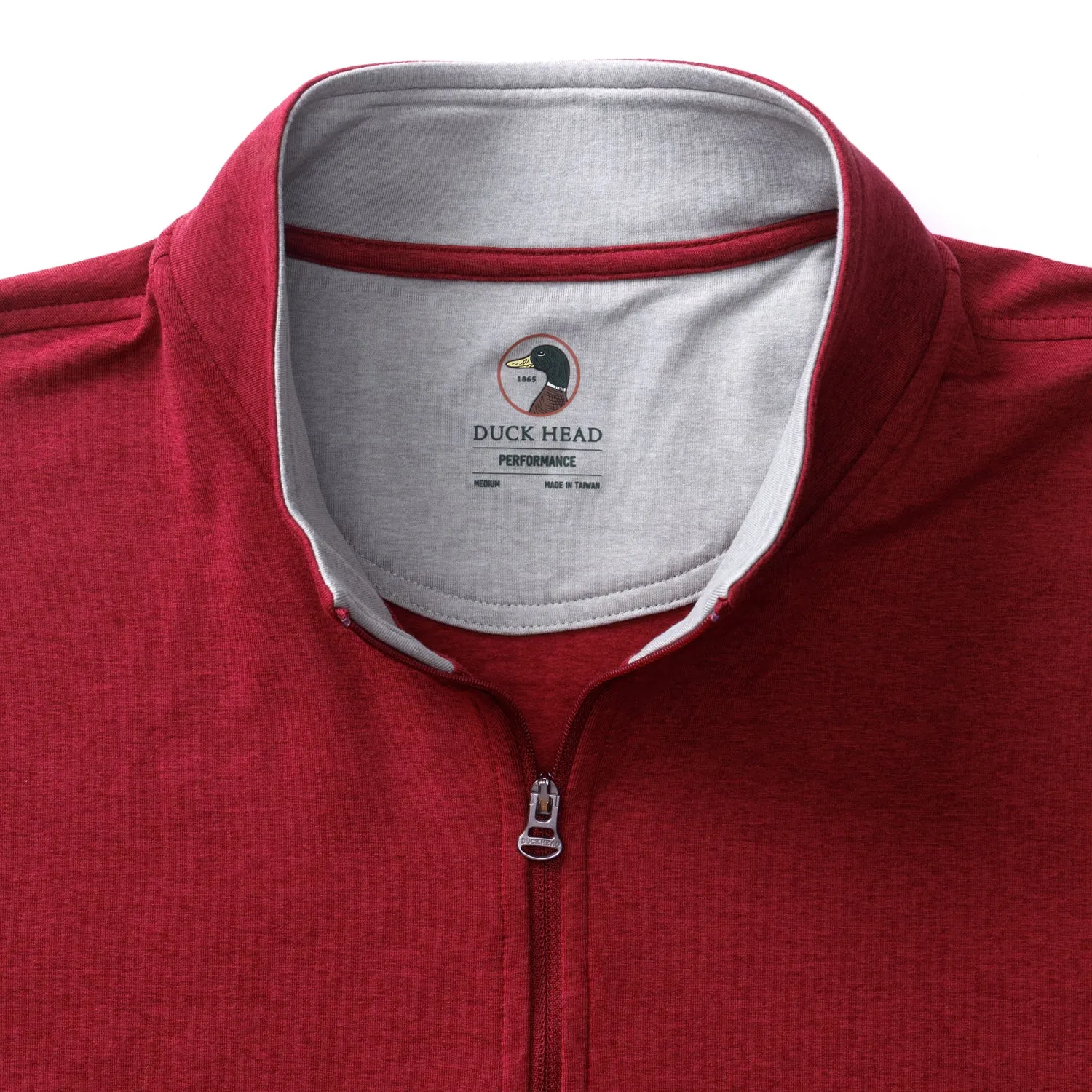 Long Drive Performance 1/4 Zip Pullover - Deep Red sold by Duck Head product image thumbnail 4