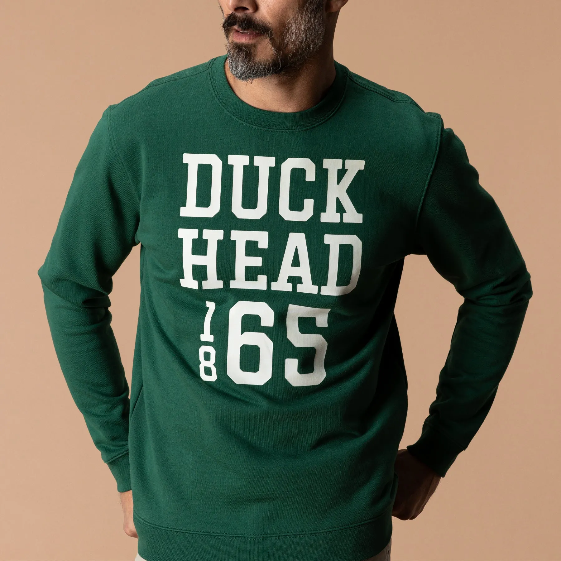 French Terry Crewneck Sweatshirt - Hunter Green sold by Duck Head
