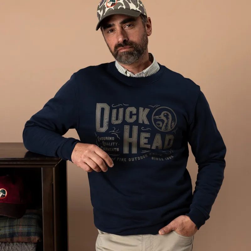 French Terry Crewneck Sweatshirt - Deep Navy made by Duck Head