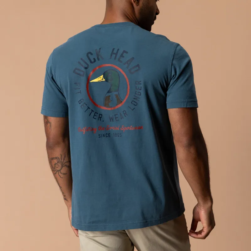 Fit Better Wear Longer T-Shirt - Stormy Teal made by Duck Head