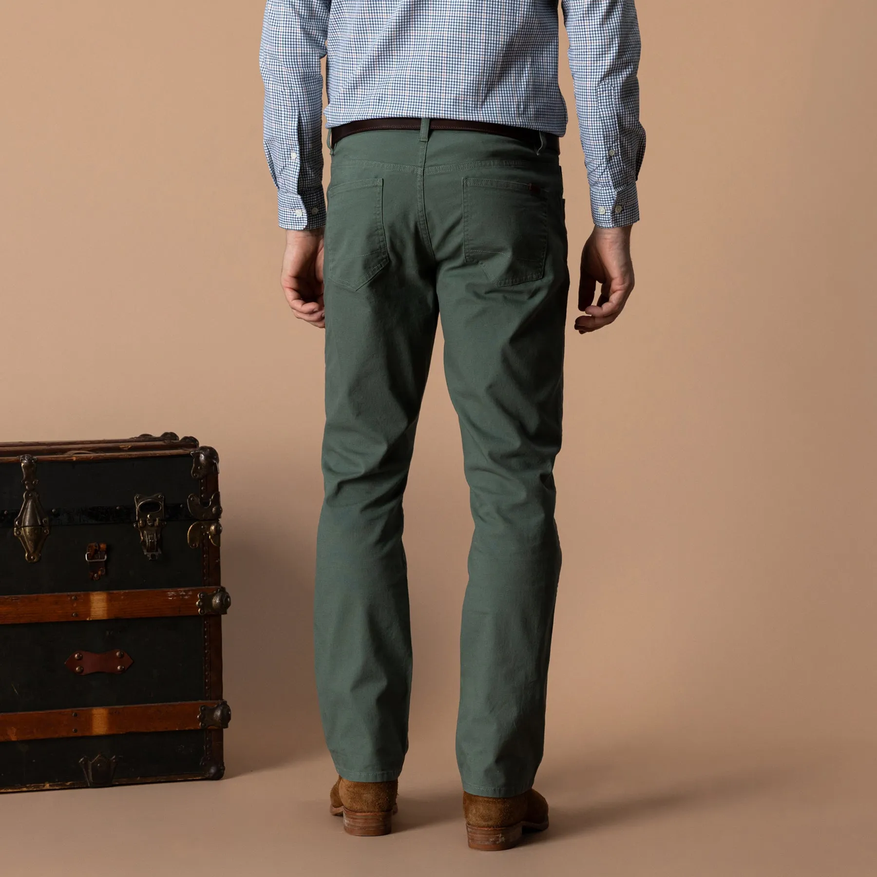 Classic Fit Pinpoint Canvas Five-Pocket - Duck Green sold by Duck Head product image thumbnail 2