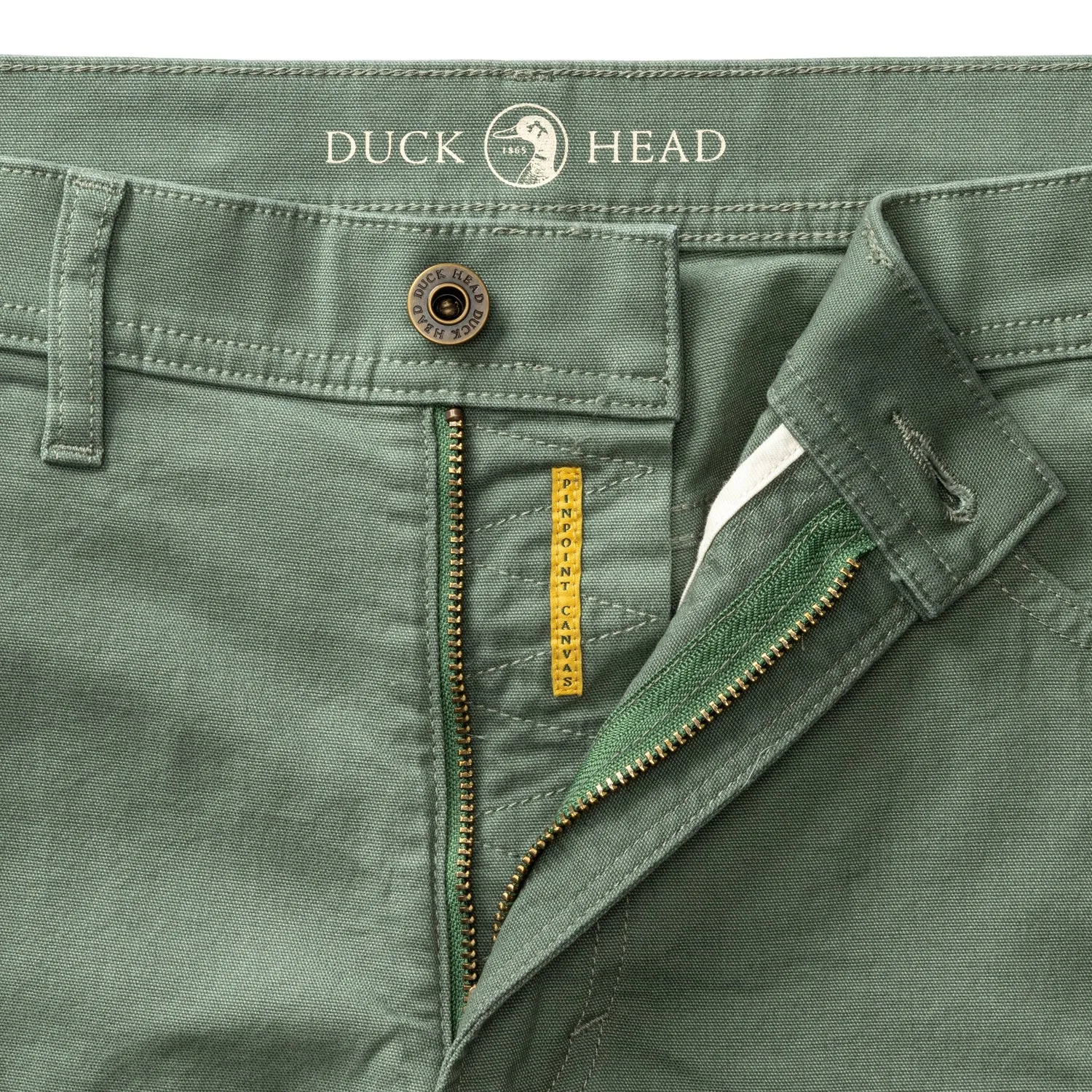 Classic Fit Pinpoint Canvas Five-Pocket - Duck Green sold by Duck Head product image thumbnail 4