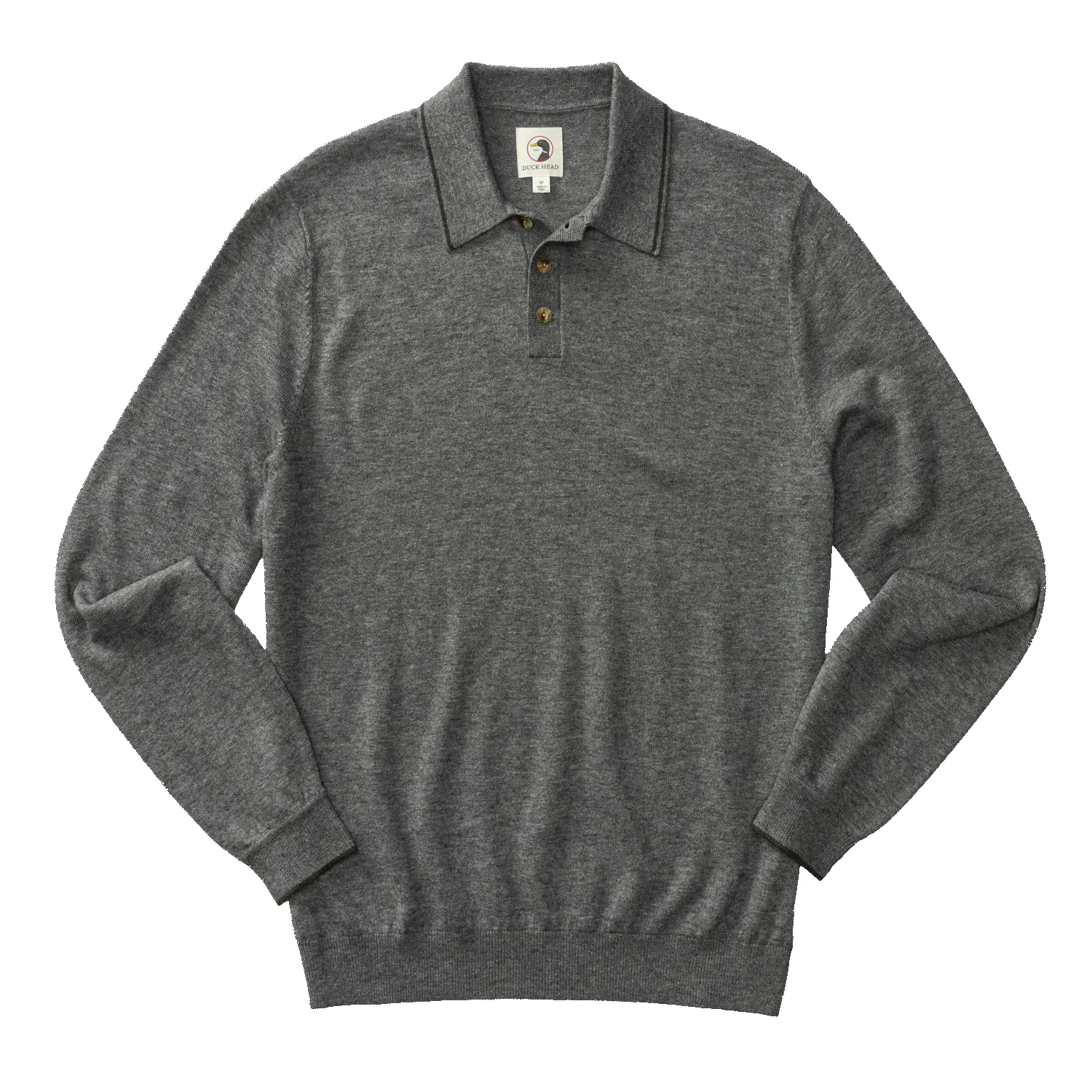 Jonas Merino Polo Sweater - Fossil Gray Heather sold by Duck Head product image thumbnail 3