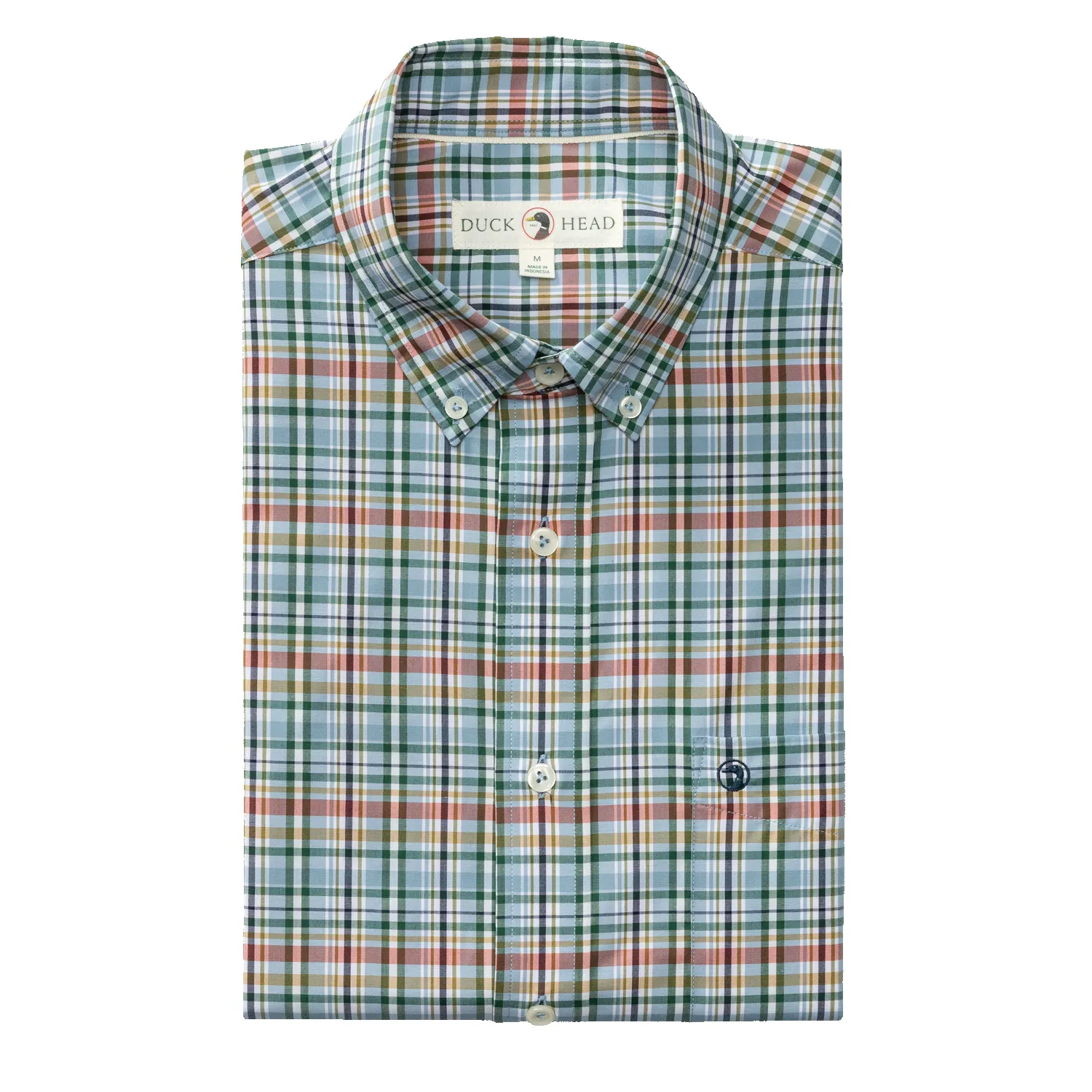 Performance Poplin Sport Shirt - Winsley Plaid - Windblown Sky sold by Duck Head product image thumbnail 3