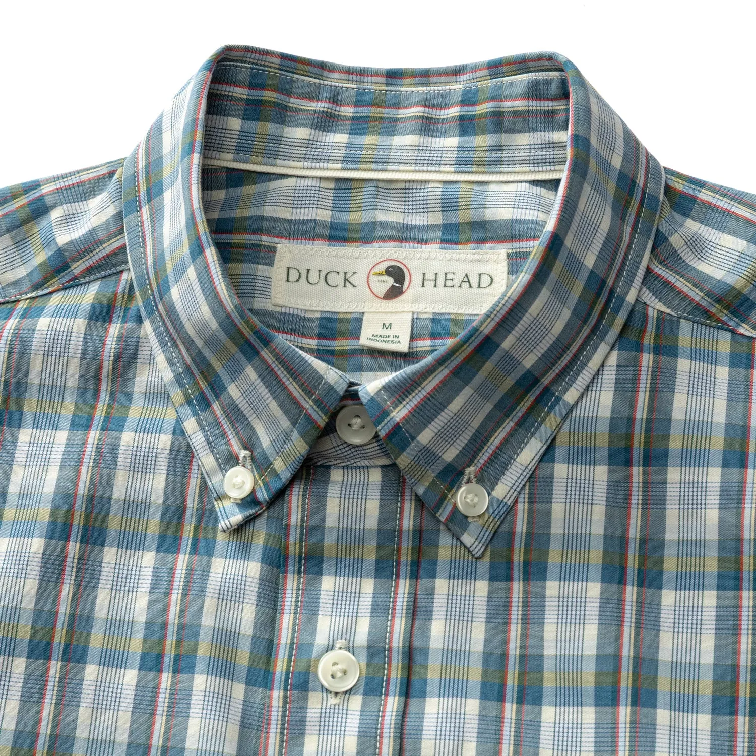 Performance Poplin Sport Shirt - Eaton Plaid - Sandrift Khaki sold by Duck Head product image thumbnail 4