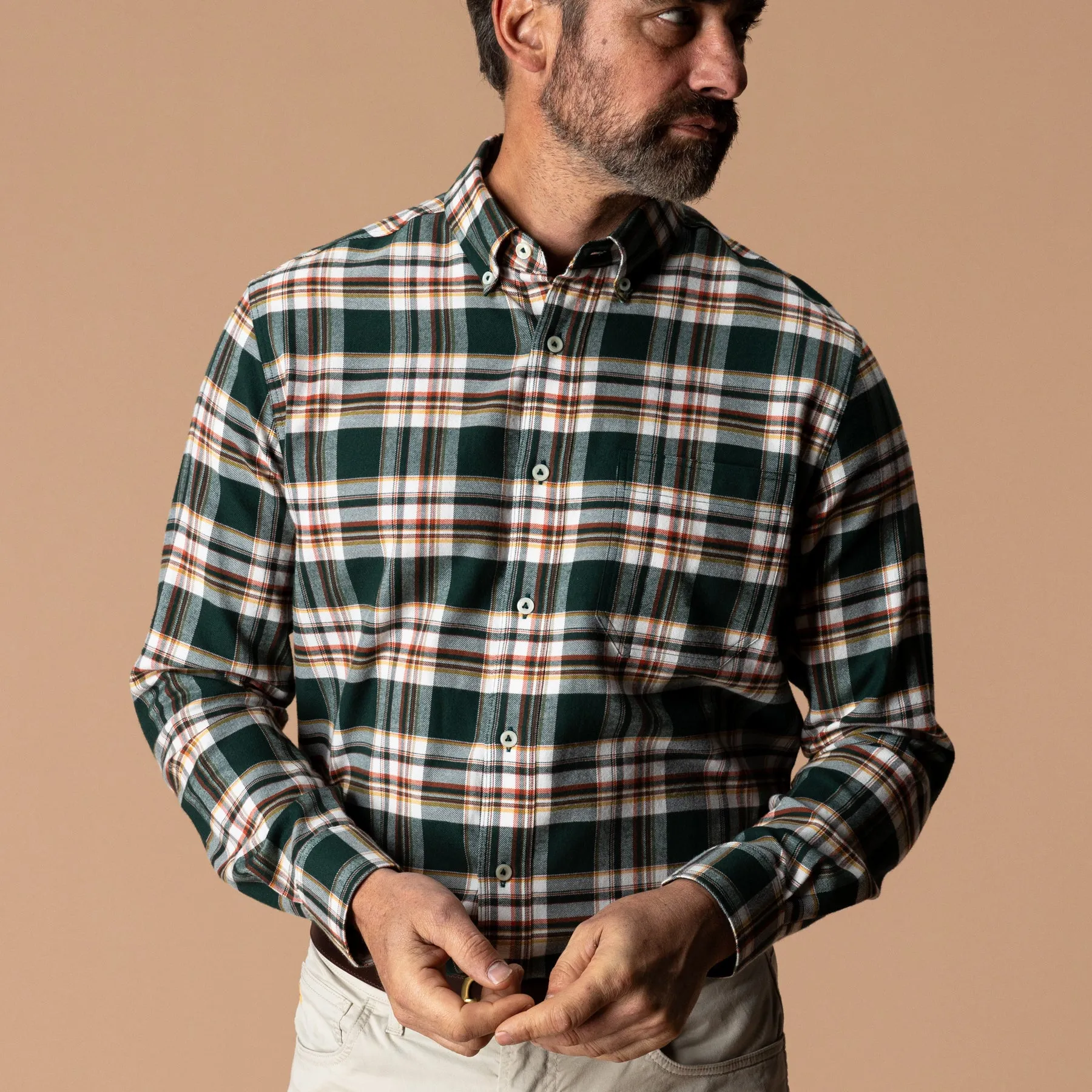 Cotton Flannel Sport Shirt - Pinewell Plaid - Pine Grove sold by Duck Head product image thumbnail 2