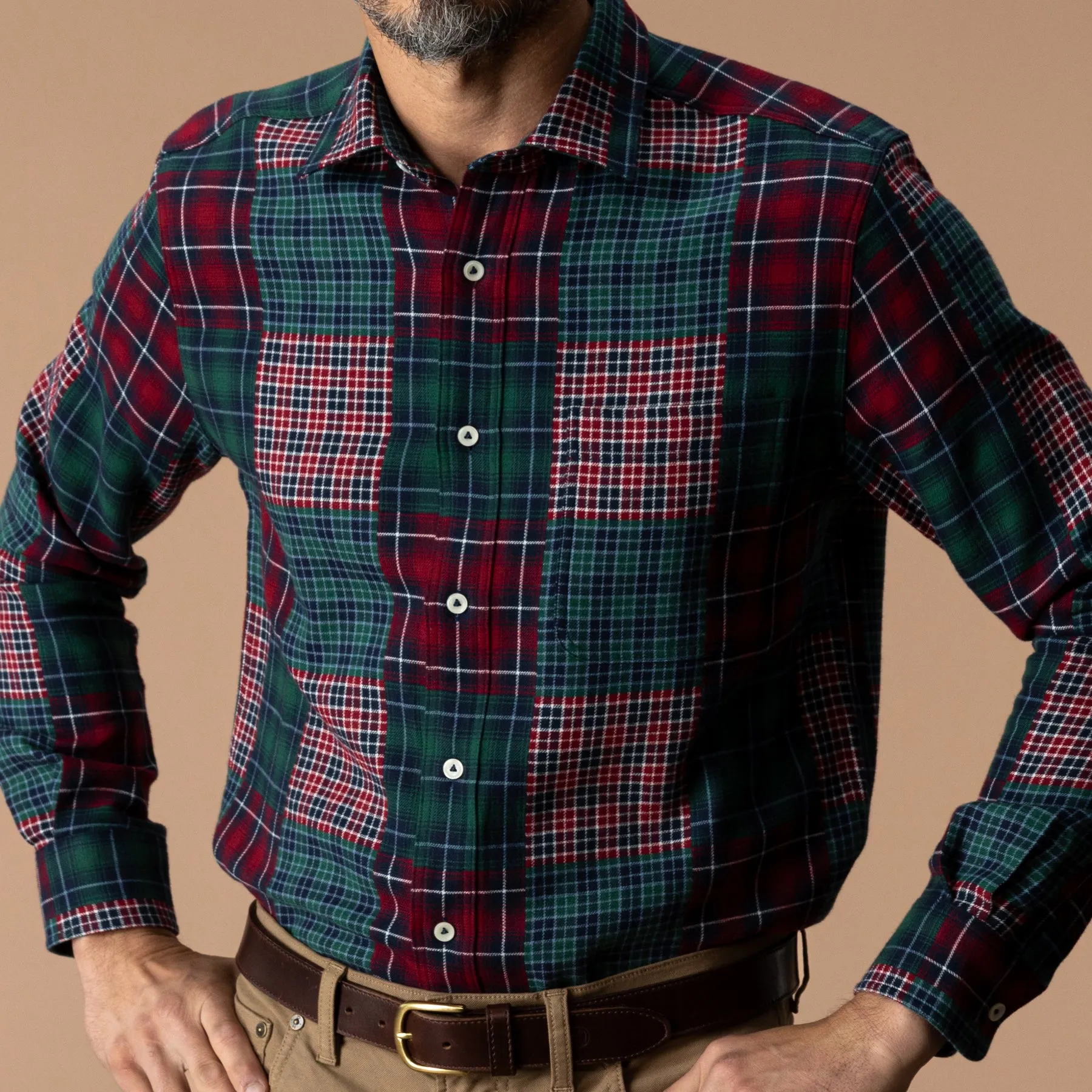 Cotton Flannel Sport Shirt - Pierre Patchwork - Multi sold by Duck Head product image thumbnail 2