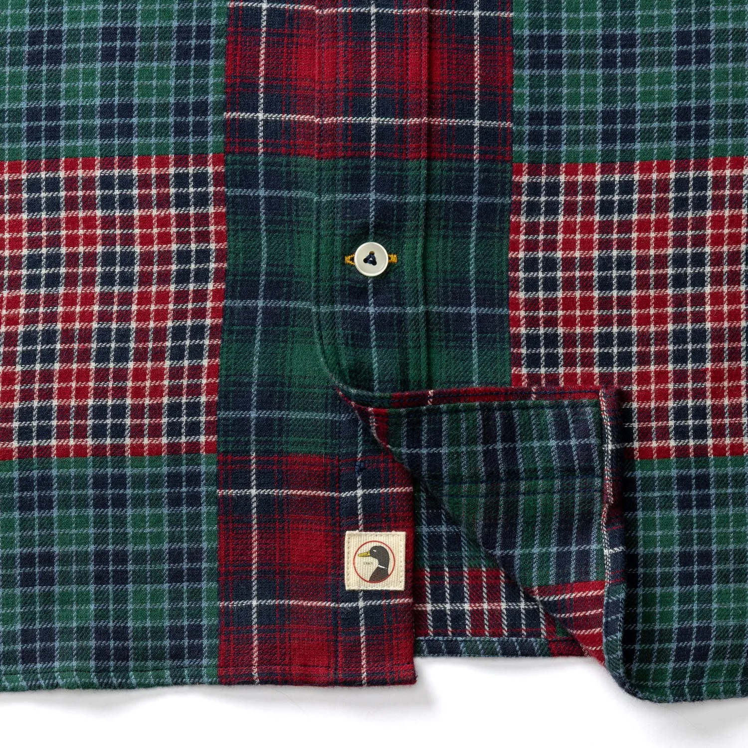 Cotton Flannel Sport Shirt - Pierre Patchwork - Multi sold by Duck Head product image thumbnail 5