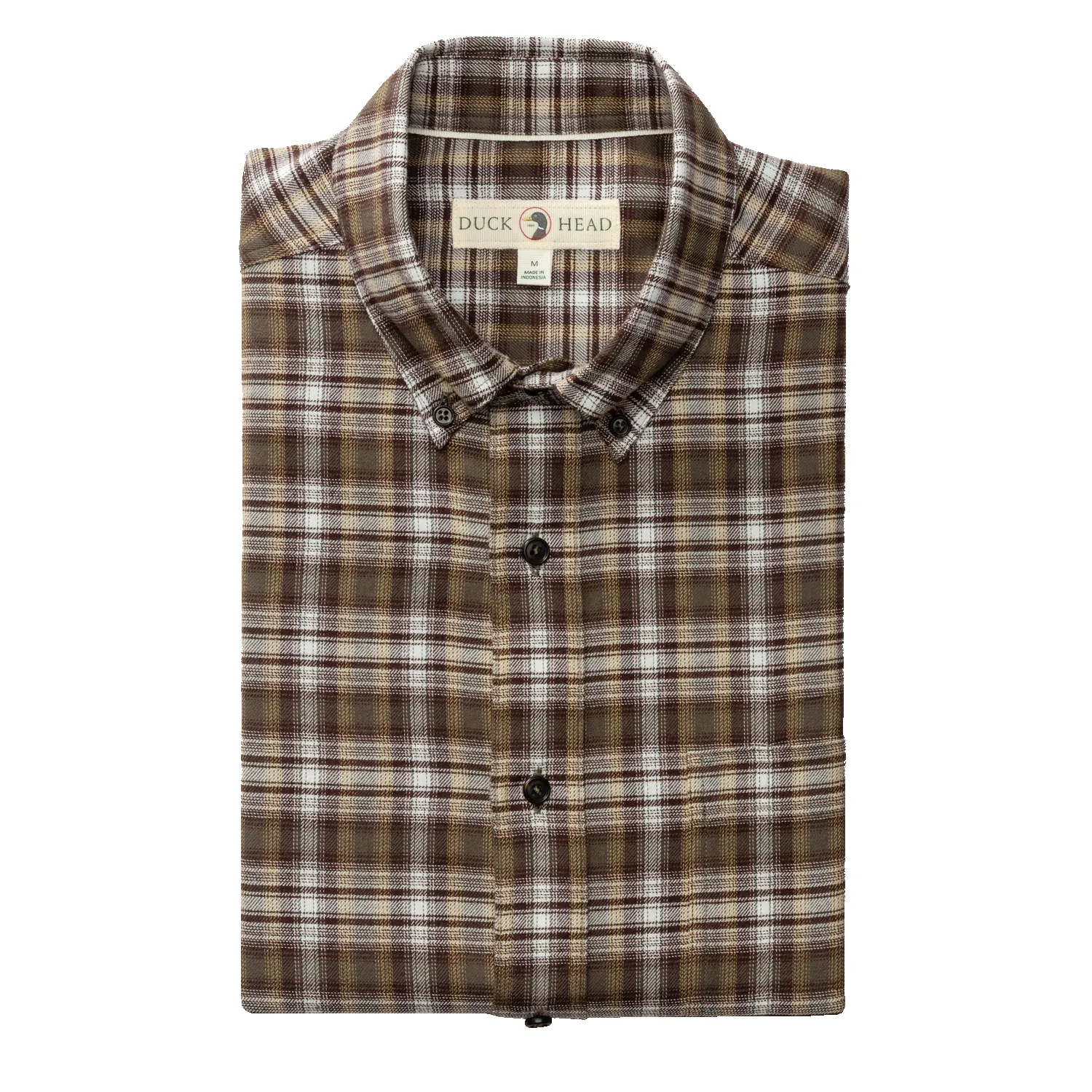 Cotton Flannel Sport Shirt - Merin Plaid - Crocodile Brown sold by Duck Head product image thumbnail 2