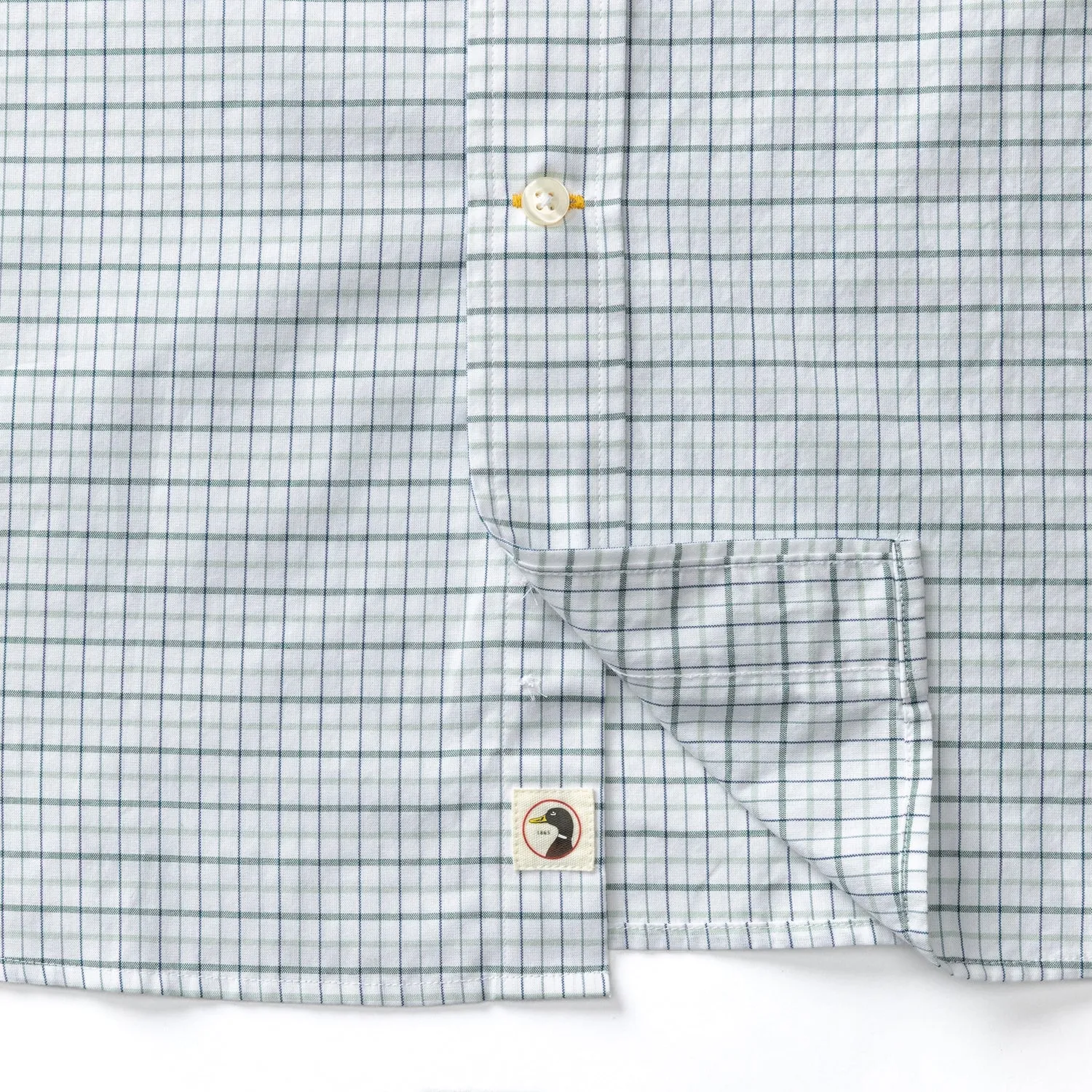 Cotton Cashmere Poplin Sport Shirt - Tolliver Plaid - Spruce Mist sold by Duck Head product image thumbnail 4