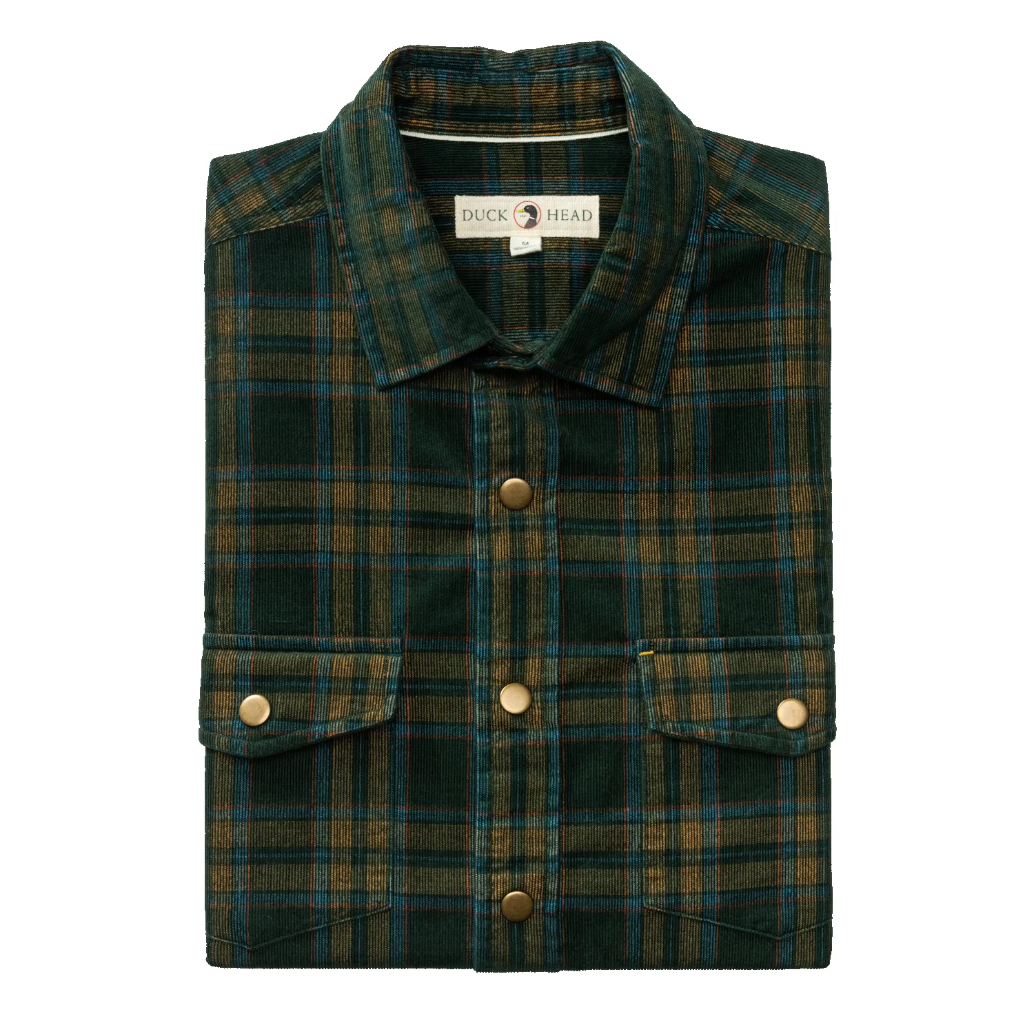 Corduroy Snap Shirt - Timberly Plaid - Pine Grove sold by Duck Head product image thumbnail 2