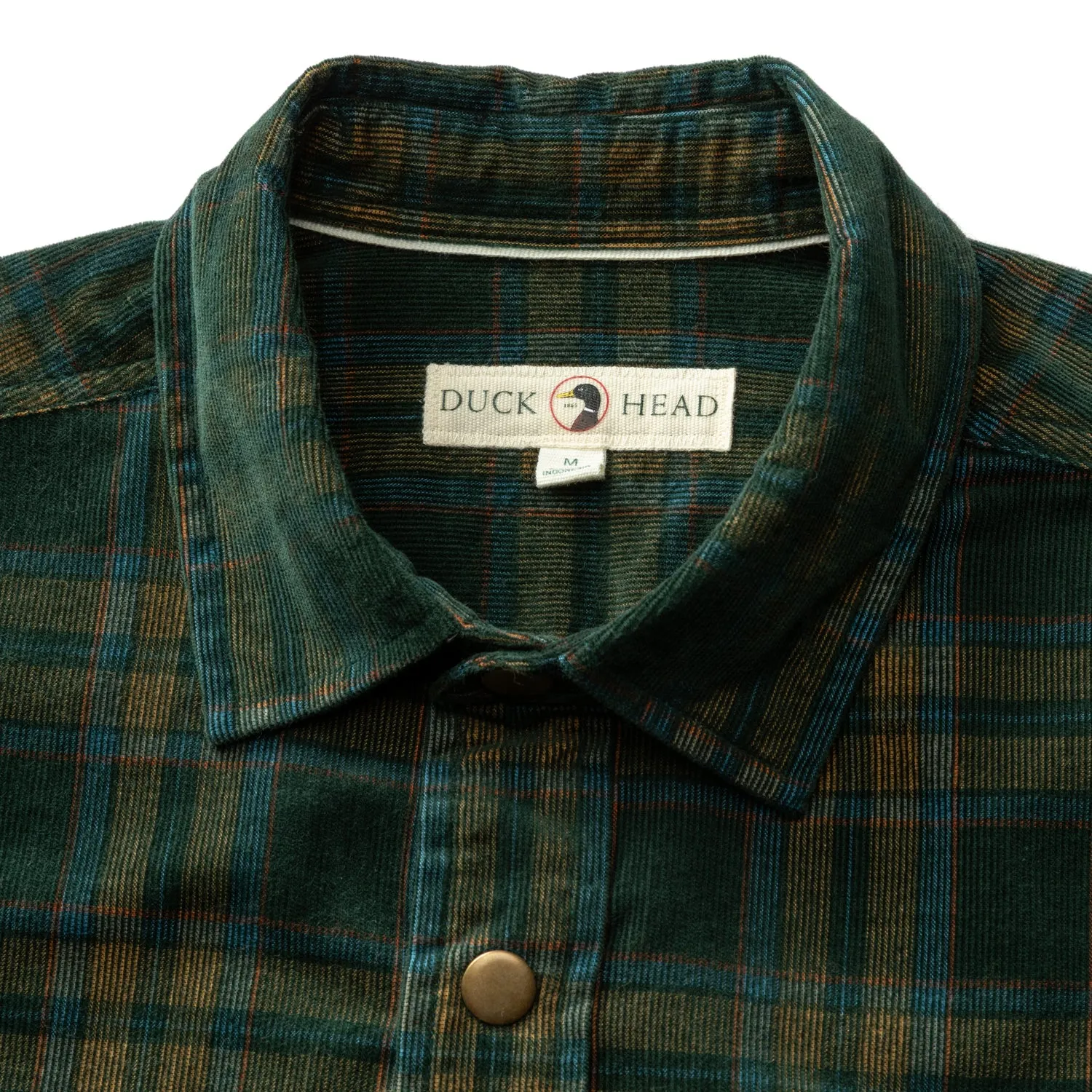 Corduroy Snap Shirt - Timberly Plaid - Pine Grove sold by Duck Head product image thumbnail 3