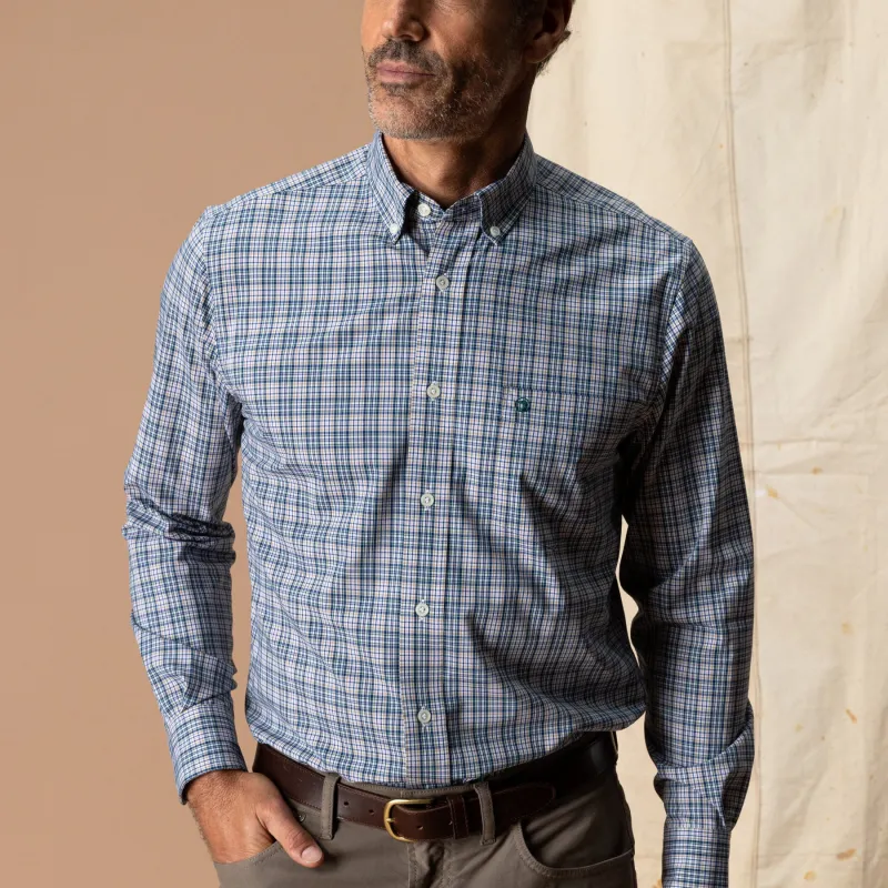 Performance Poplin Sport Shirt - Winstead Plaid made by Duck Head