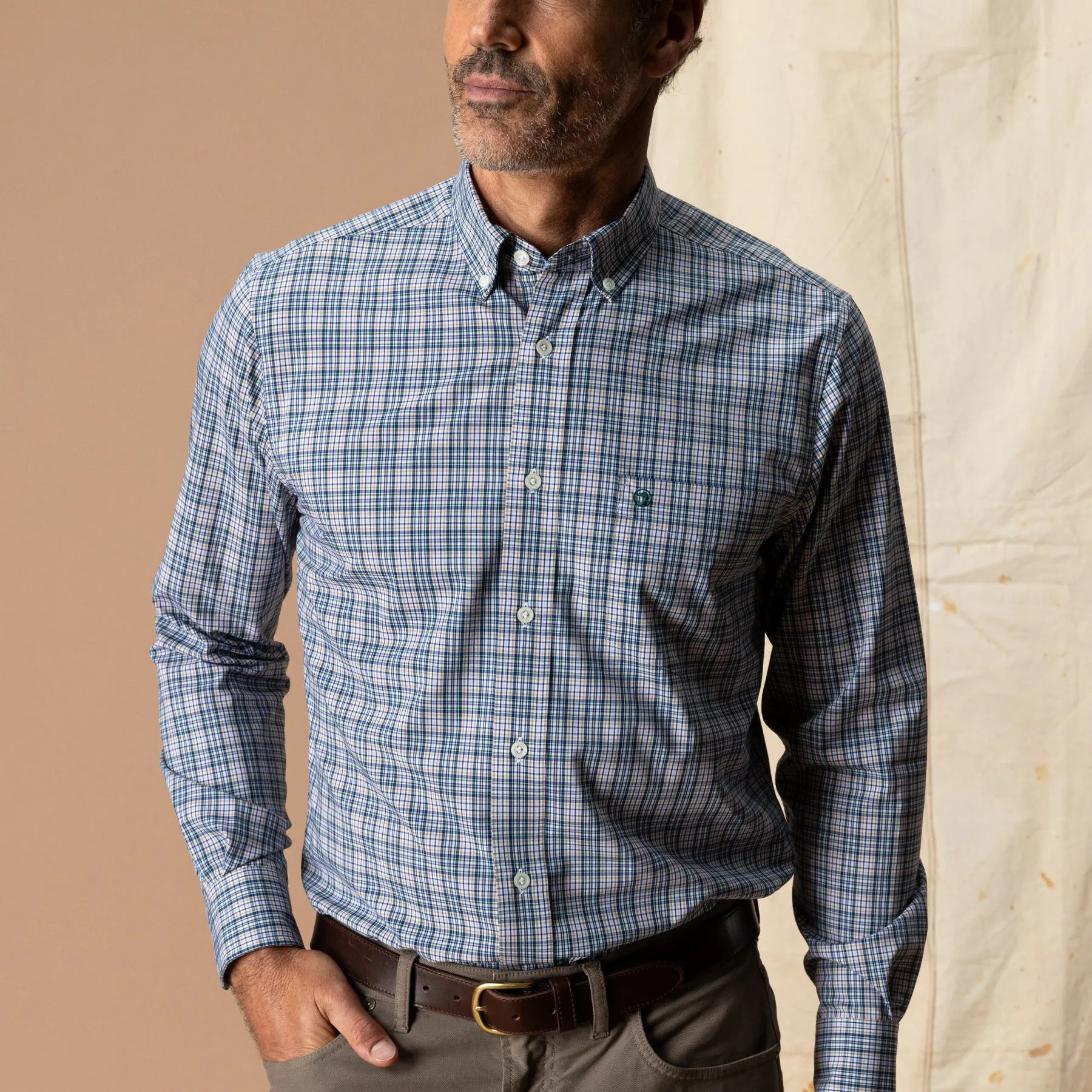 Performance Poplin Sport Shirt - Winstead Plaid sold by Duck Head