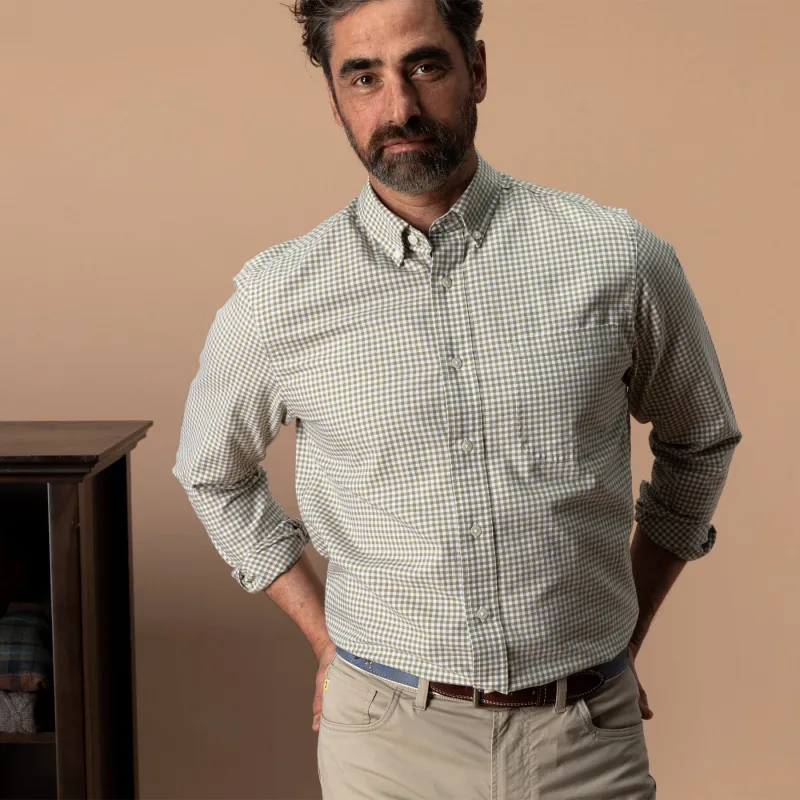 Cotton Oxford Sport Shirt - Ryder Gingham made by Duck Head