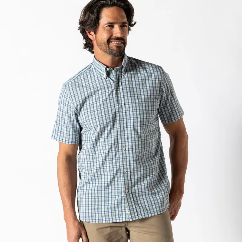 Performance Poplin Sport Shirt - Cobble Plaid made by Duck Head