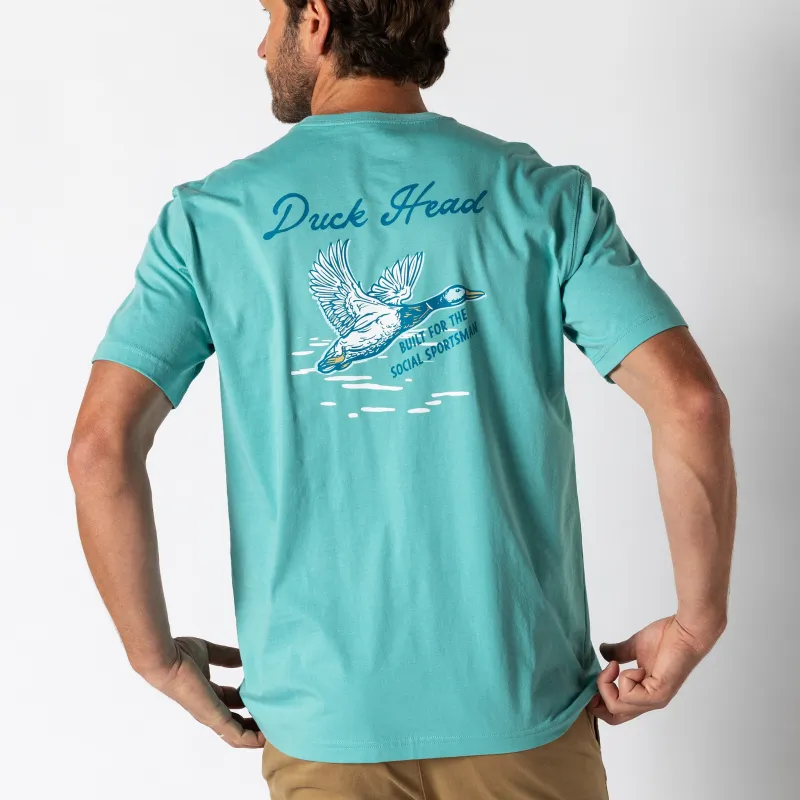Social Sportsman Short Sleeve T-Shirt - Meadowbrook Heather made by Duck Head