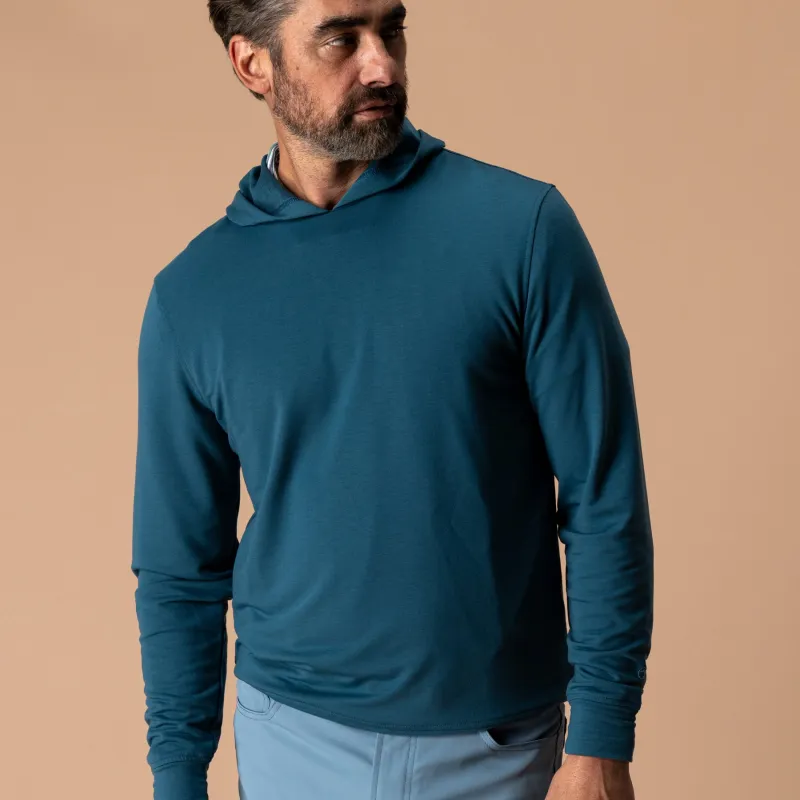 Dunmore Performance Hooded Pullover - Stormy Teal made by Duck Head