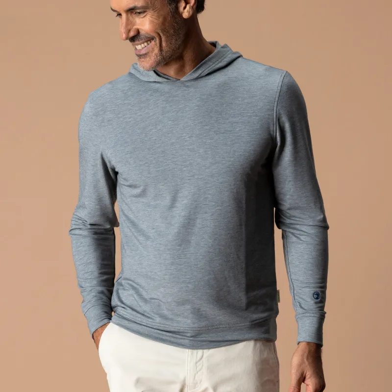 Dunmore Performance Hooded Pullover - Monument Gray Heather made by Duck Head