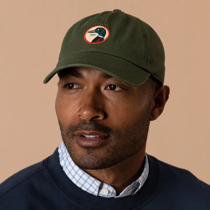 Circle Patch Twill Hat - Dark Forest Green made by Duck Head