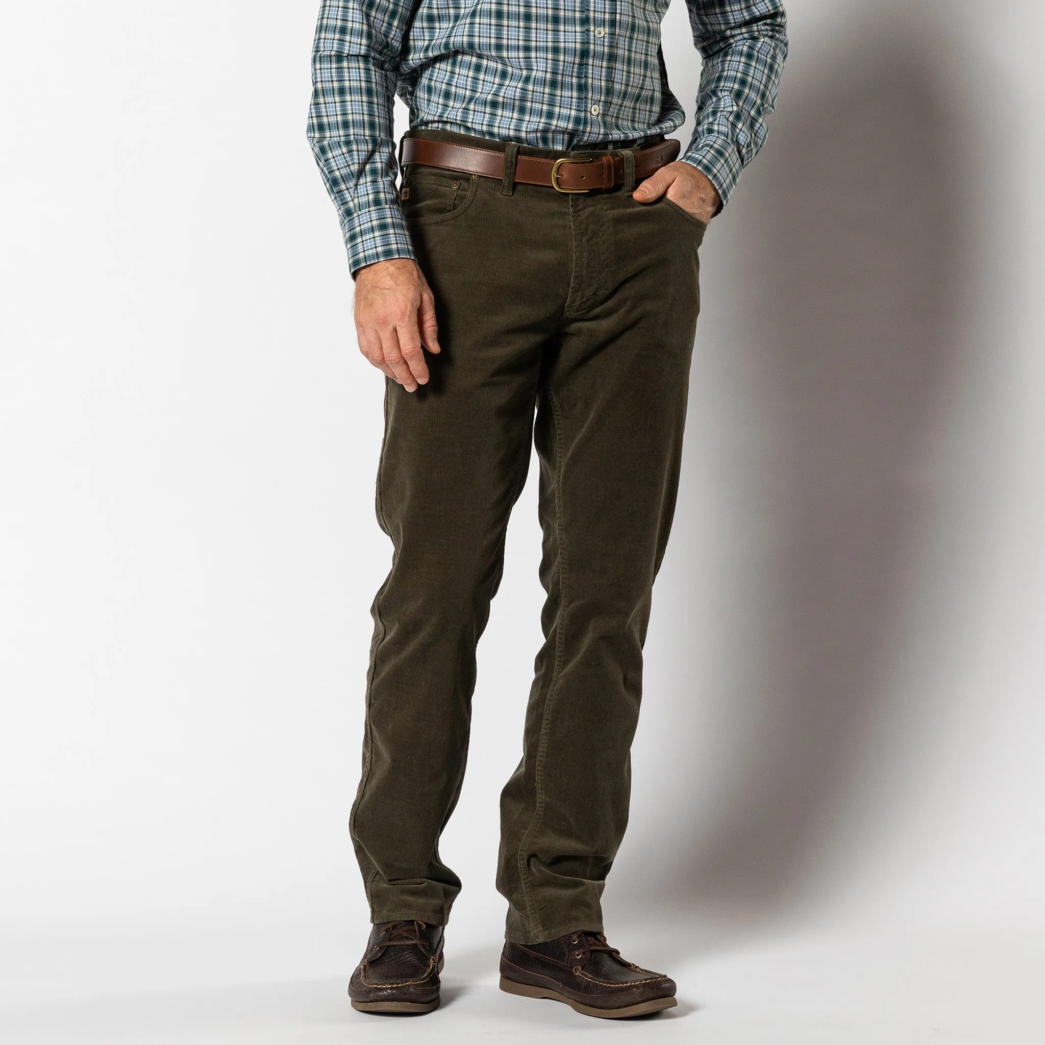 Holston Corduroy Five-Pocket - Olive sold by Duck Head