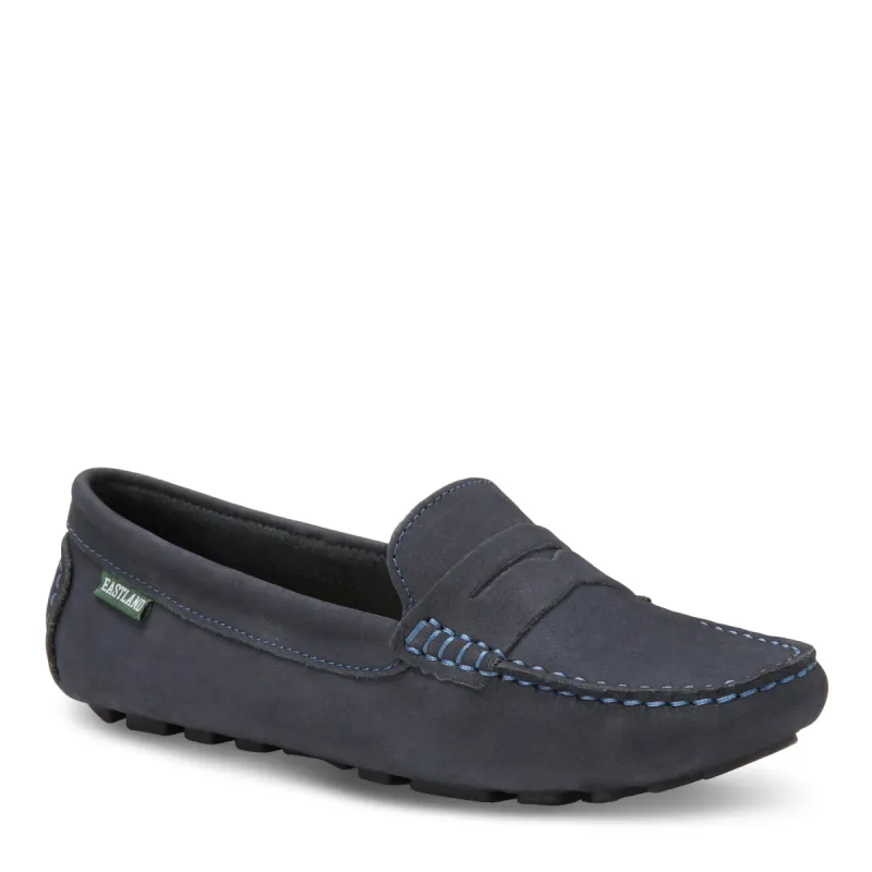 Women's Patricia Penny Loafer Driving Moc Navy Nubuc sold by Eastland