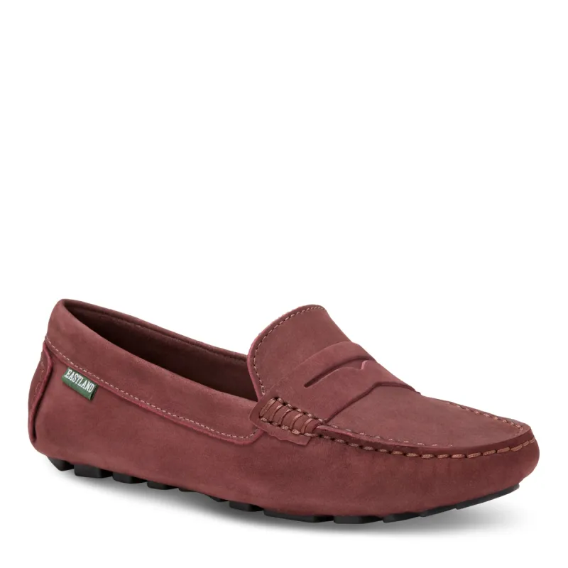 Women's Patricia Penny Loafer Driving Moc Burgundy Nubuc sold by Eastland
