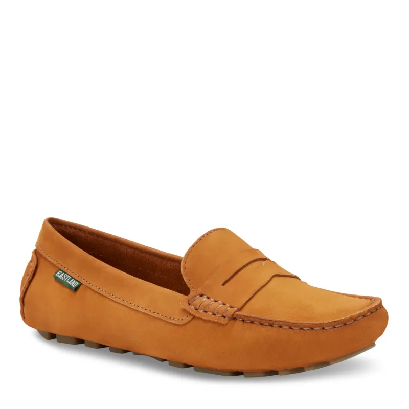 Women's Patricia Penny Loafer Driving Moc Tan Nubuc sold by Eastland