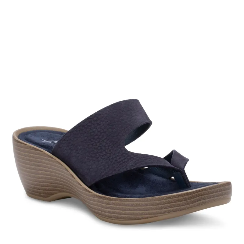 Women's Laurel Wedge Thong Sandal Navy sold by Eastland