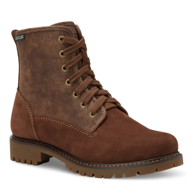 Women's Indiana Lace Up Boot Brown Nubuc sold by Eastland