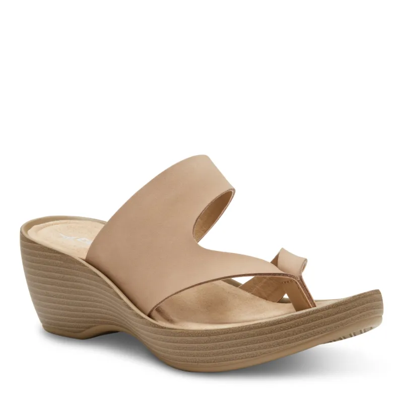 Women's Laurel Wedge Thong Sandal Light Grey sold by Eastland