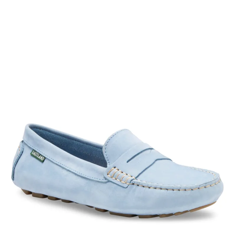 Women's Patricia Penny Loafer Driving Moc Light Blue Nubuc sold by Eastland