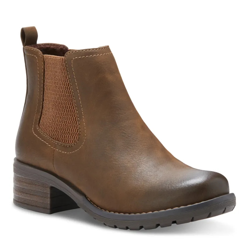 Women's Jasmine Chelsea Boot Bomber Brown sold by Eastland