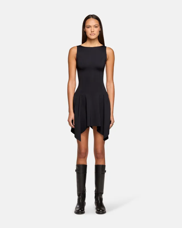 Caroline Boat Neck Dress Black sold by EB Denim