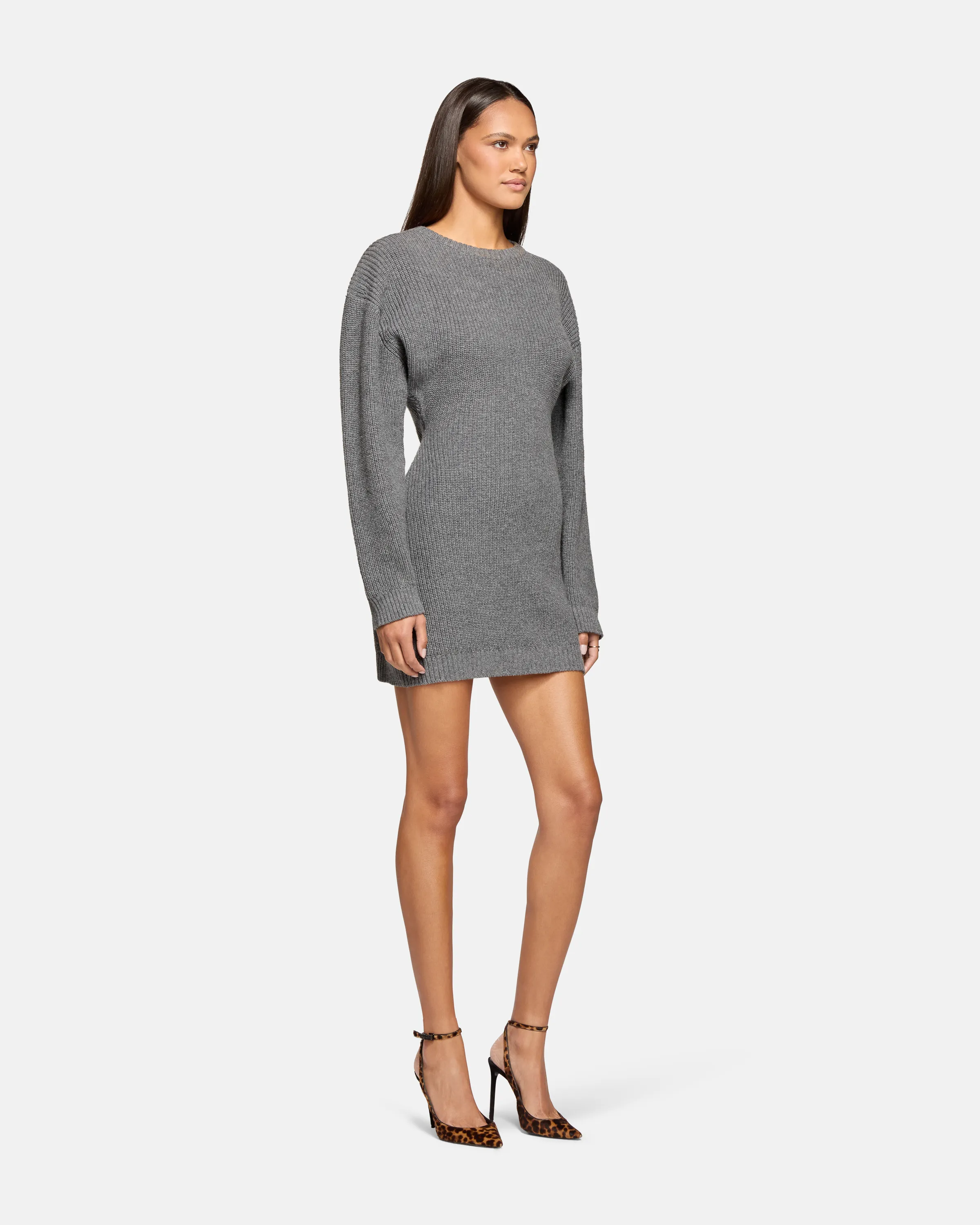 Mercer Knit Mini Dress Bronx Grey Knit sold by EB Denim product image thumbnail 2