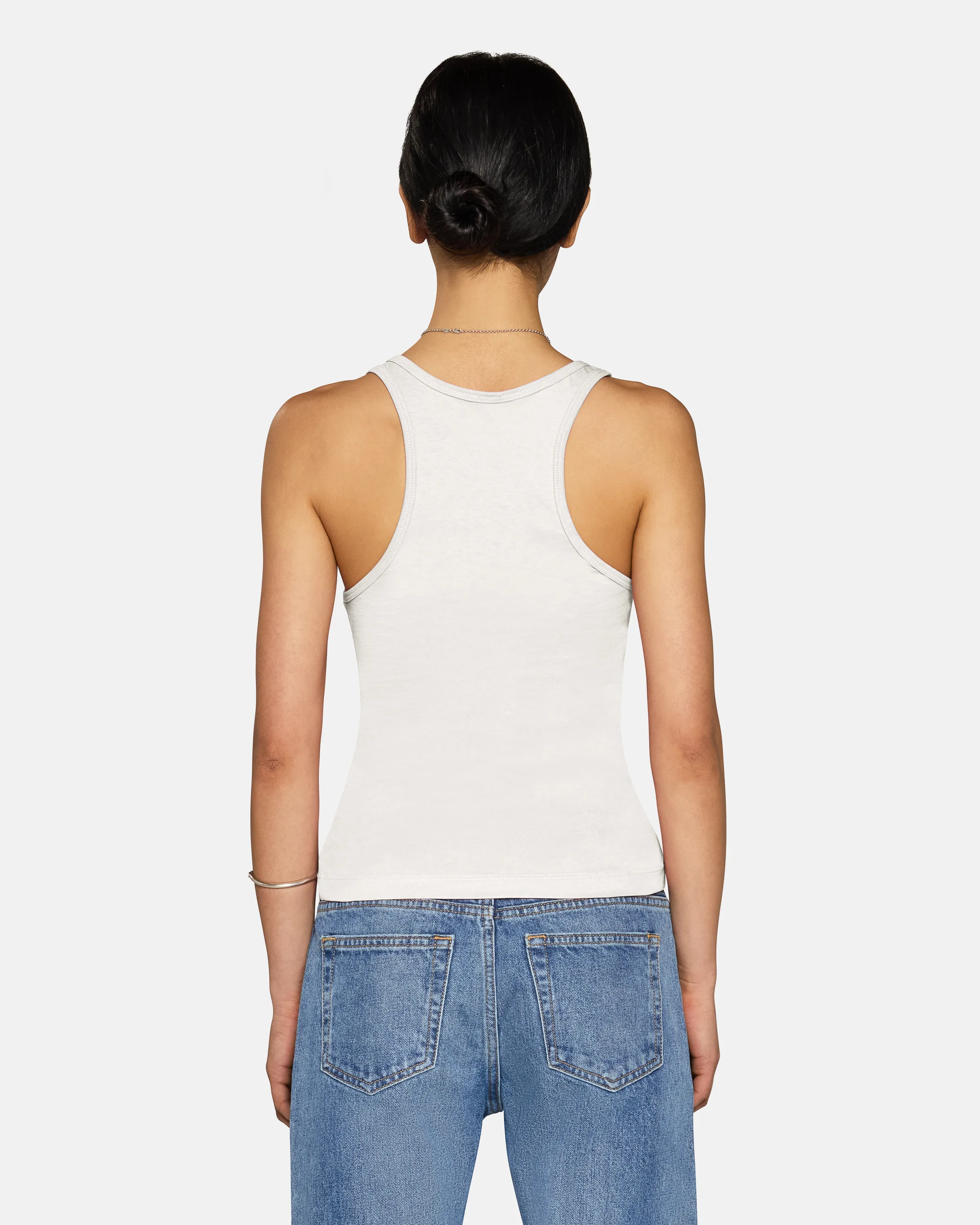 Lucy Racer Back Tank White sold by EB Denim product image thumbnail 4