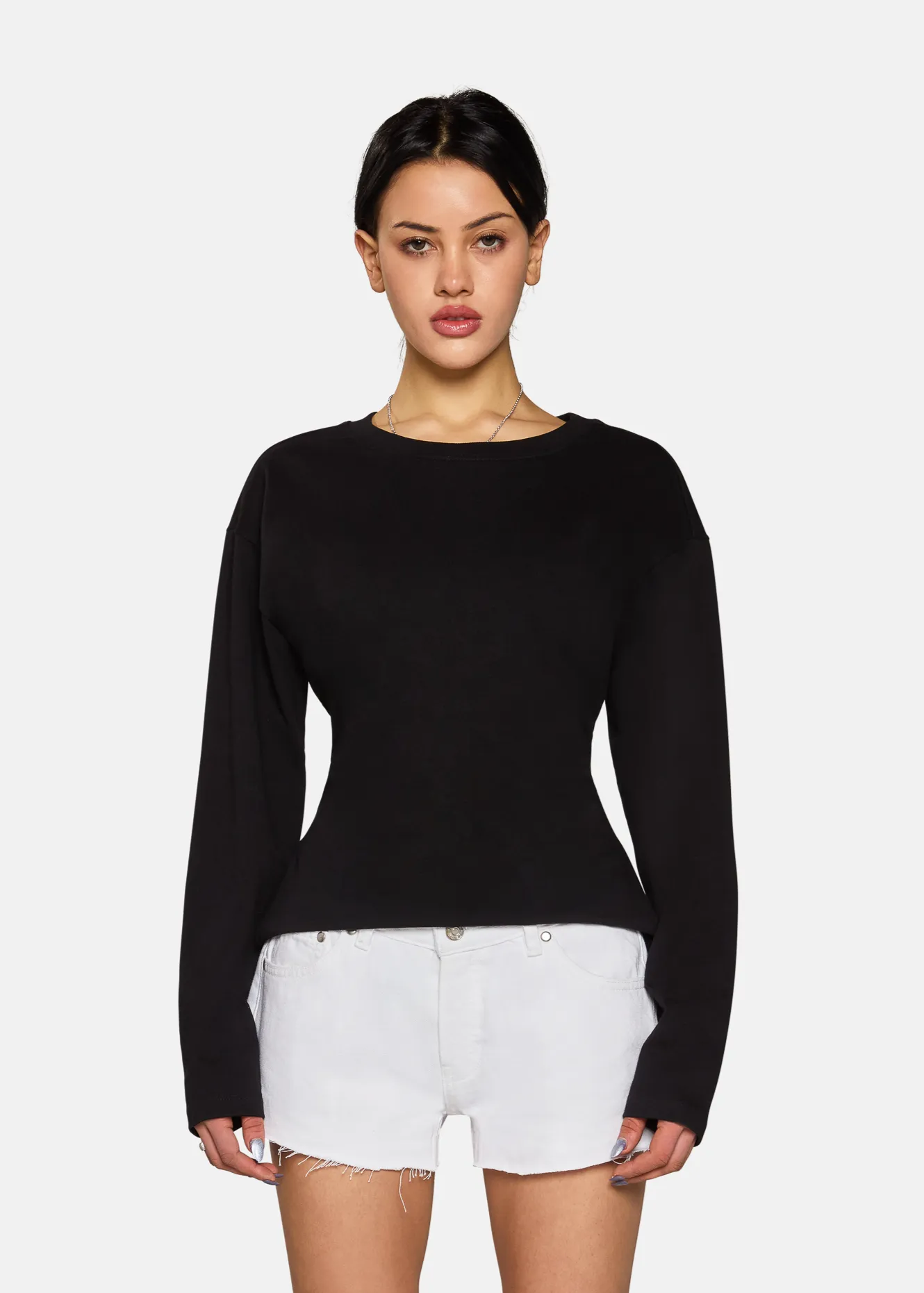 Long Sleeve Eero Tee Tar sold by EB Denim product image thumbnail 2