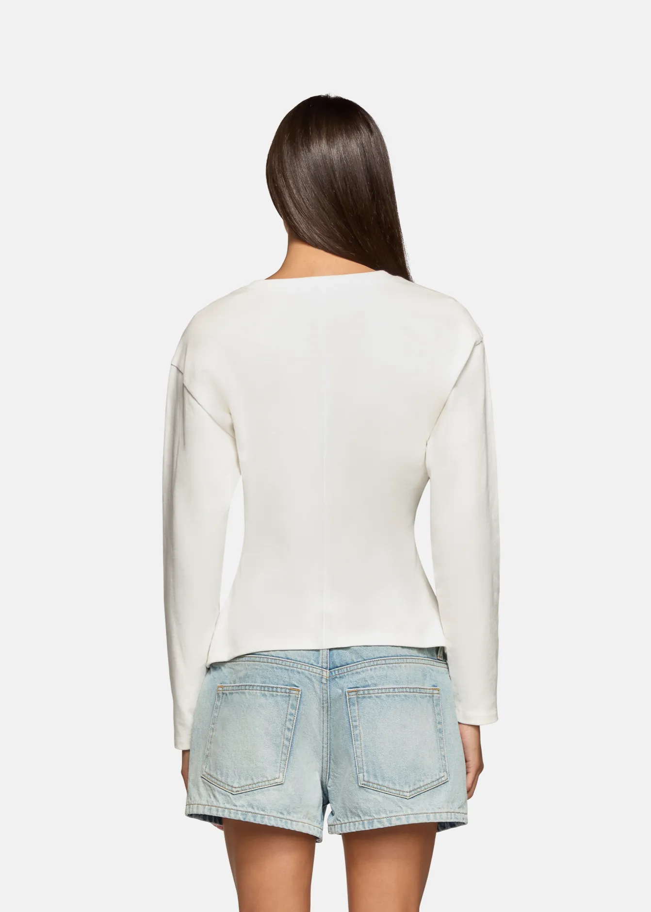 Long Sleeve Eero Tee Milk sold by EB Denim product image thumbnail 4