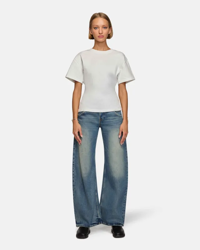 Enzo Mid Rise Barrel Ambrosia sold by EB Denim