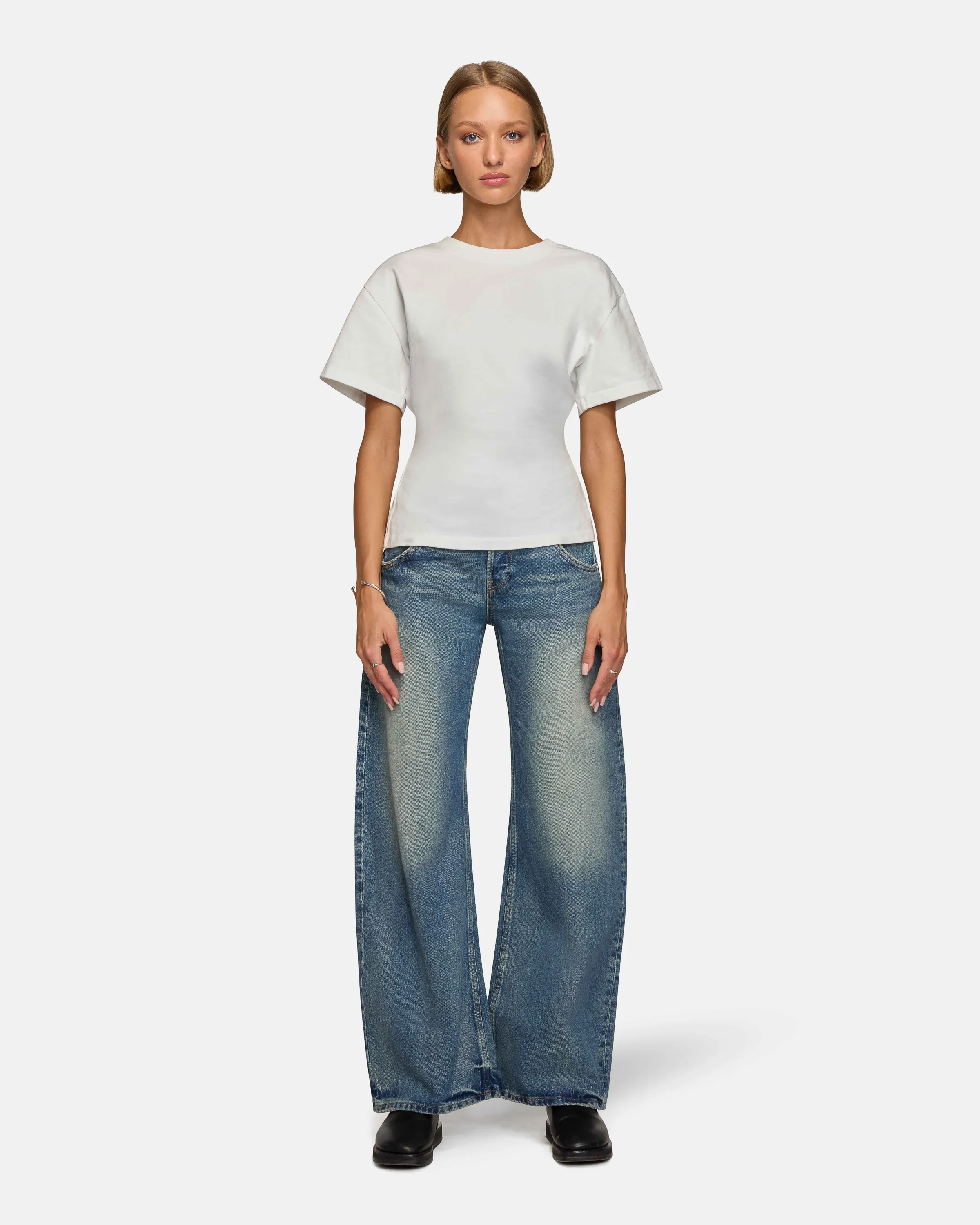 Enzo Mid Rise Barrel Ambrosia sold by EB Denim