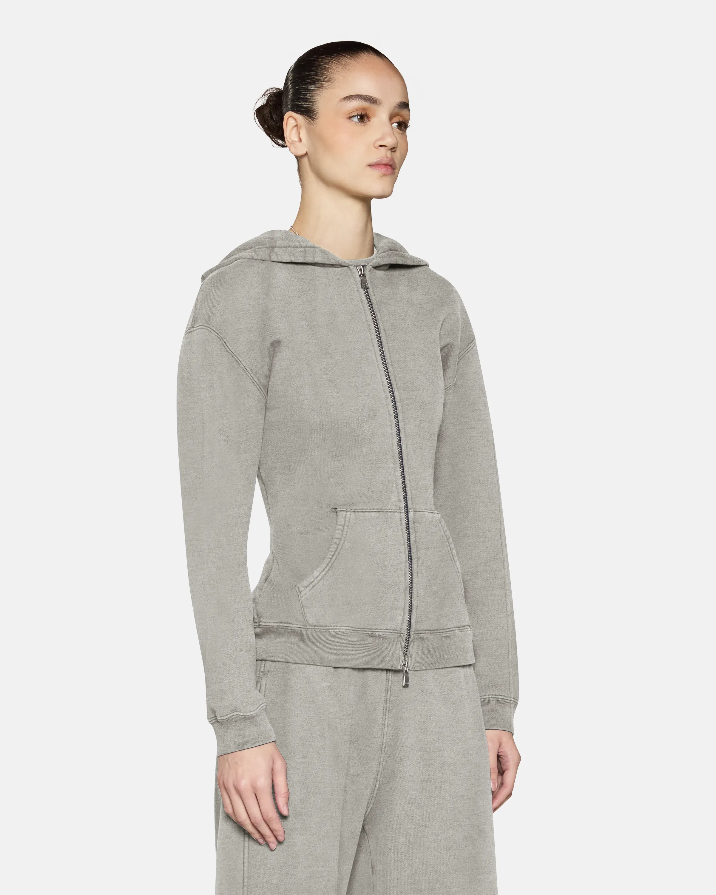 Pia Zip Up Heather Grey sold by EB Denim product image thumbnail 3