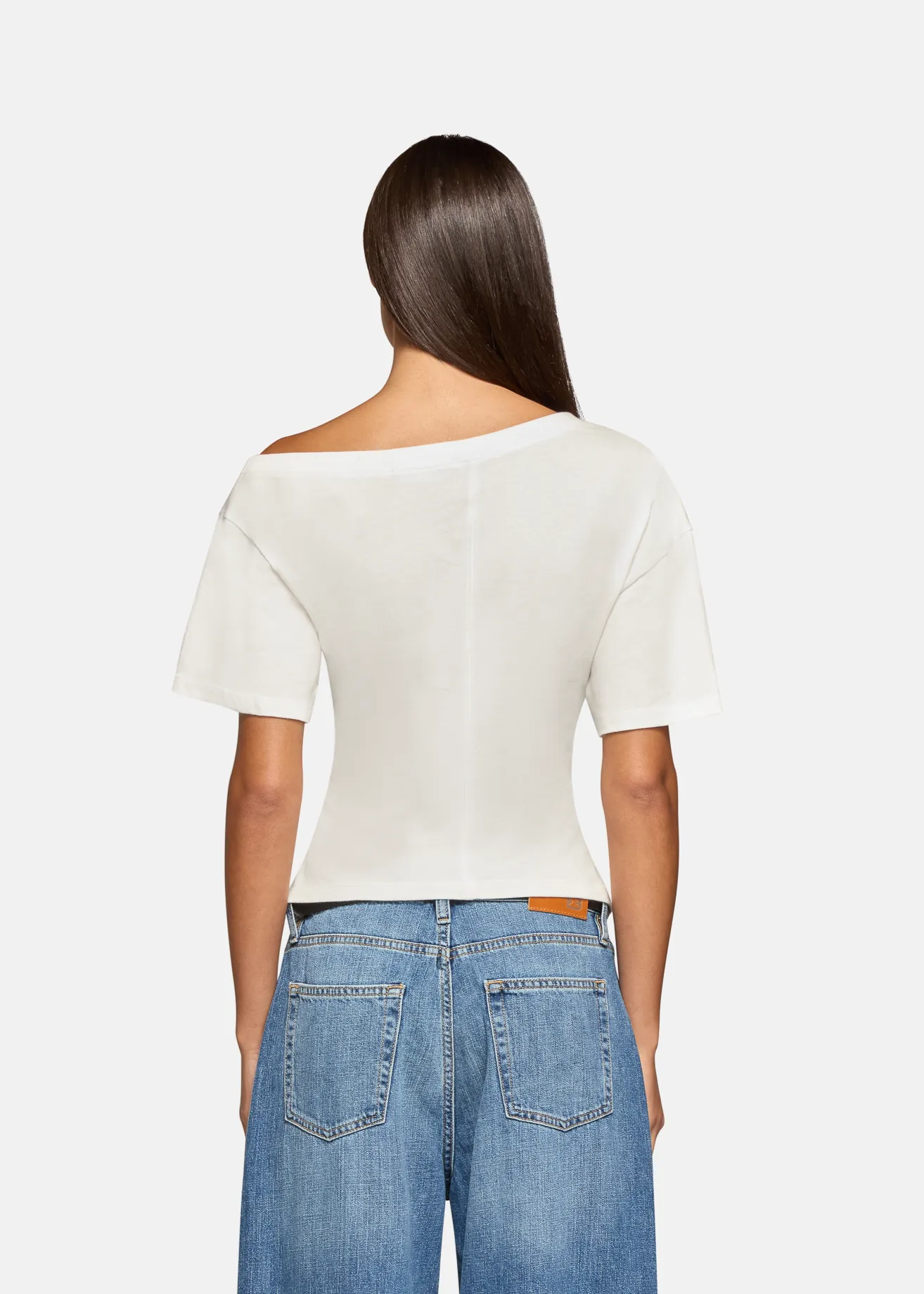 Elena Off The Shoulder Tee White sold by EB Denim product image thumbnail 4